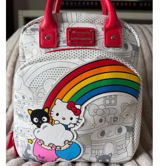 Loungefly Sanrio Retro Rainbow Backpack - BoxLunch Exclusive (Rare Heart Logo) main image 11